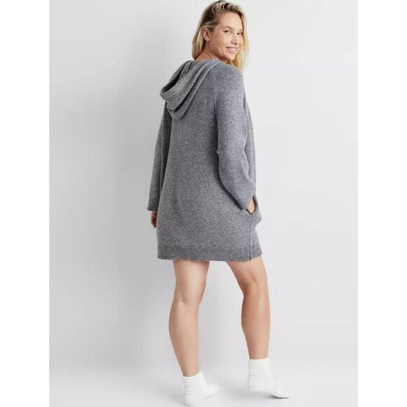 State of Day Women's Indulge & Rest Loungewear Tunic Hoodie - Grey Size XS - Picture 2 of 6